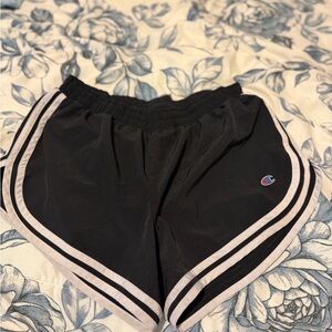 Champion Women's Black and White Trim Athletic Shorts